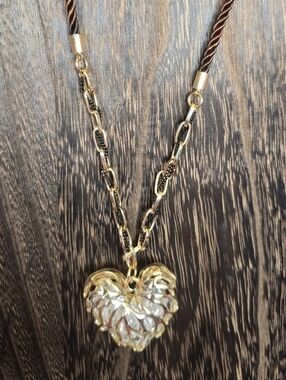 Gold Heart Pendant Necklace